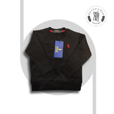 polo kids sweartshirt black - brandahub