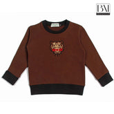 knz kids sweartshirt brown - brandahub