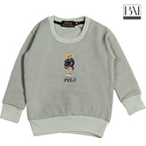 polo bear kids sweartshirt steel grey - brandahub