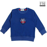 knz kids sweartshirt electric blue - brandahub