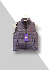 Brandahub puffer polo kids half sleeve puffer shiny blue