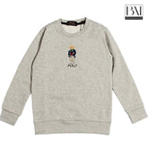 polo bear kids sweartshirt light grey - brandahub