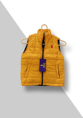 polo kids sleeveless puffer yellow - brandahub