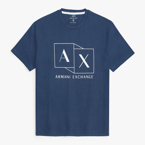 AX Printed tshirt-navy blue