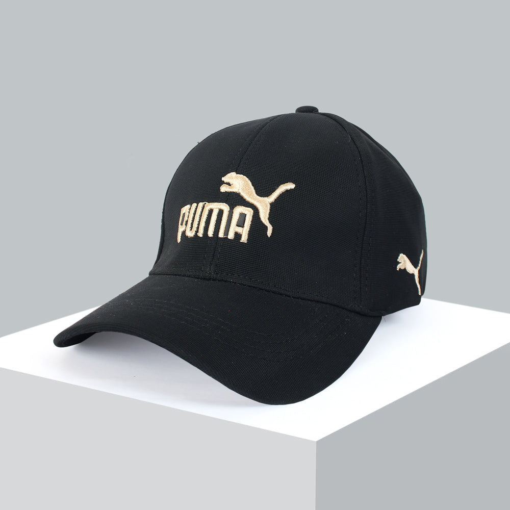 p.u.m.a cap black with gold