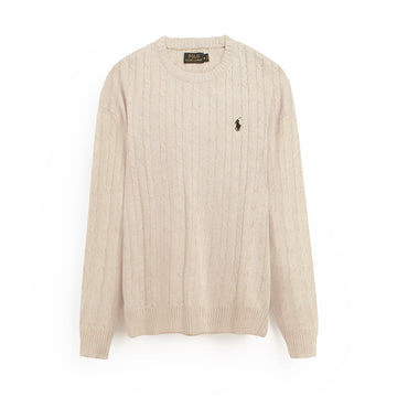 RL Cable-Knit Cotton Sweater (beige)