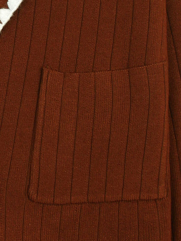 The Riviera Scallop-Trim Knit Set (rust)