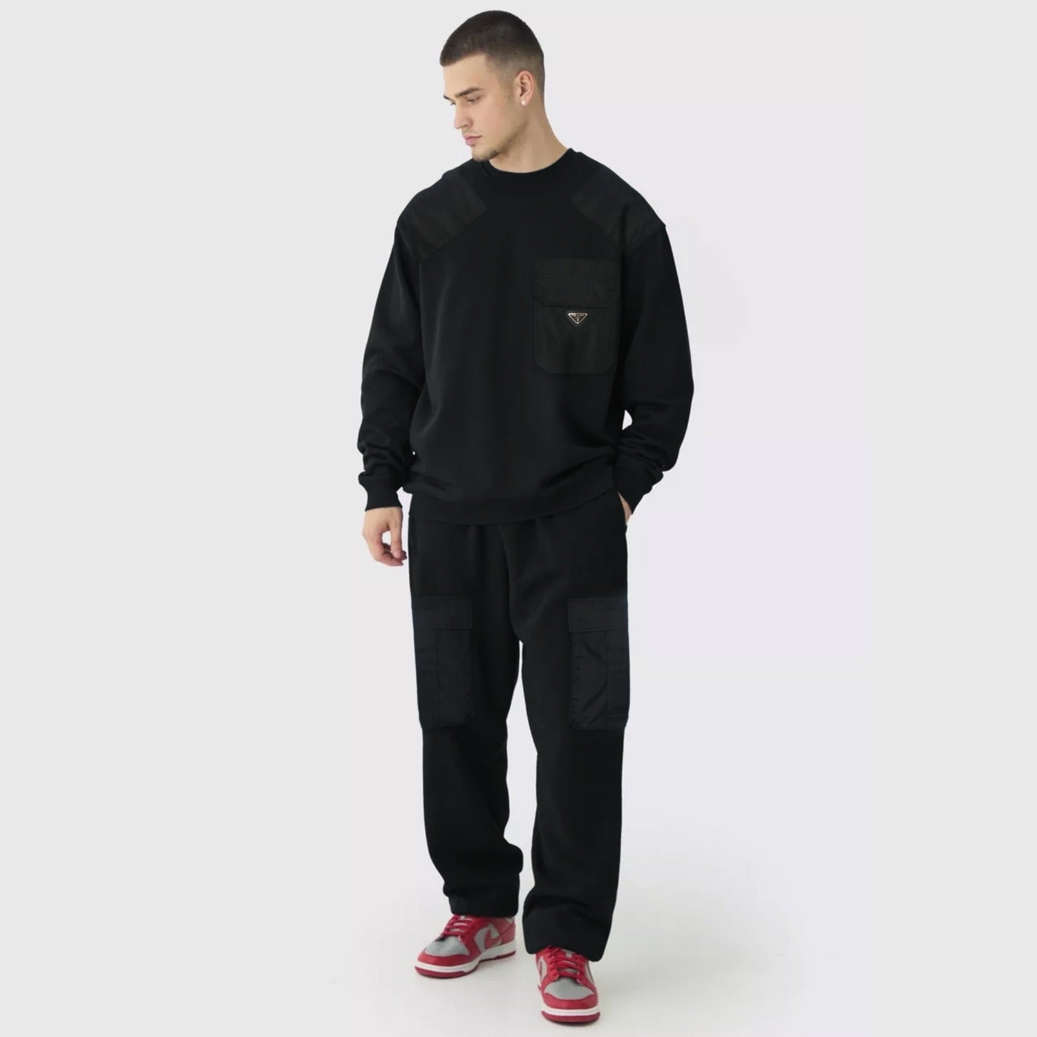 Pda Fleece Tracksuit (Black)