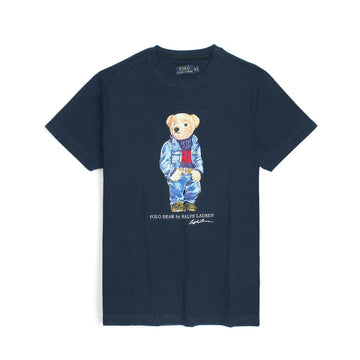 PRL bear T Shirt-navy blue