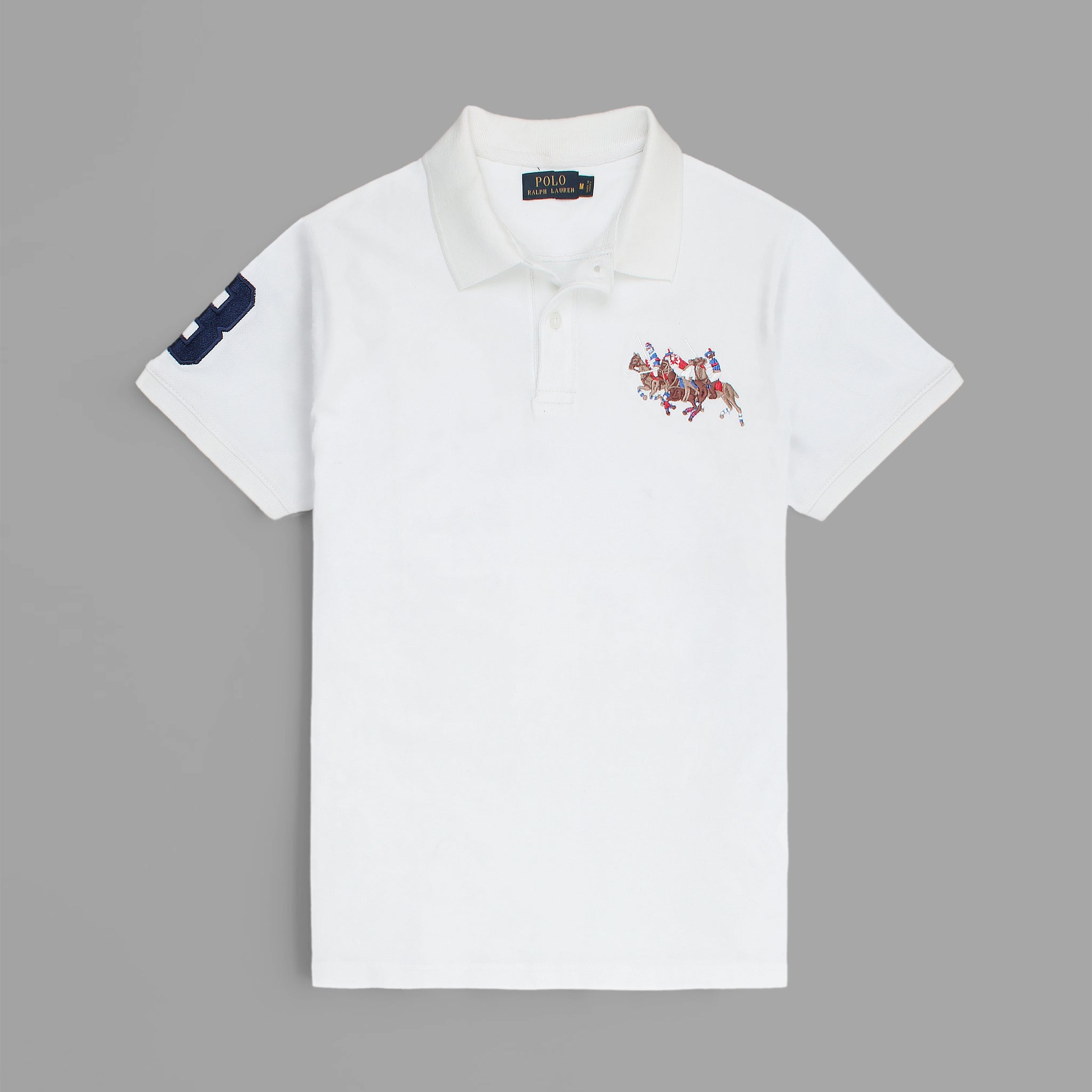 RL triple pony polo-white