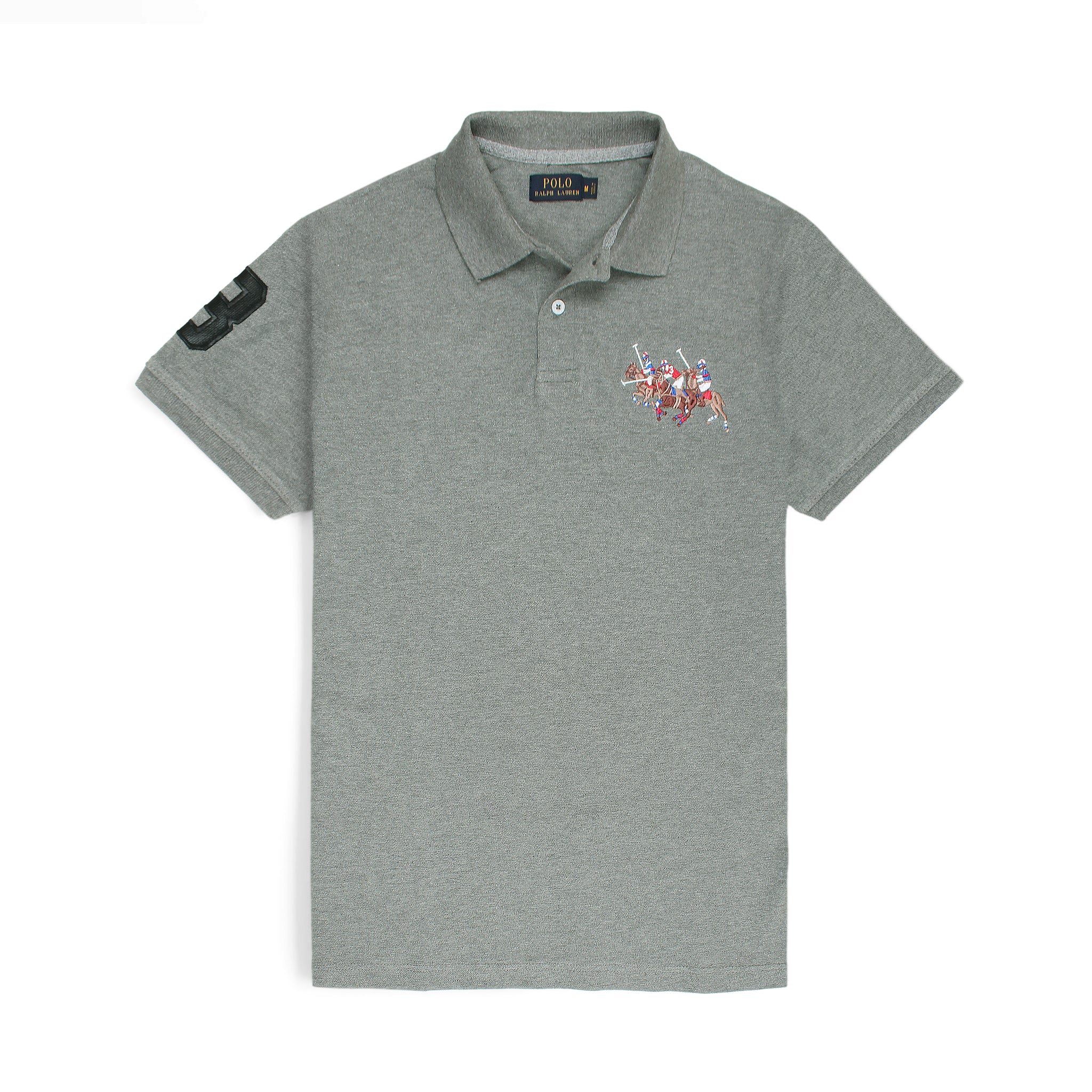 RL triple pony polo-heather grey