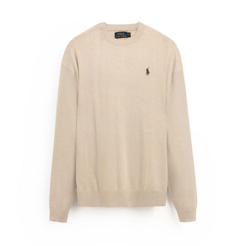 RL Crew neck Cotton Sweater (beige/biscuit)
