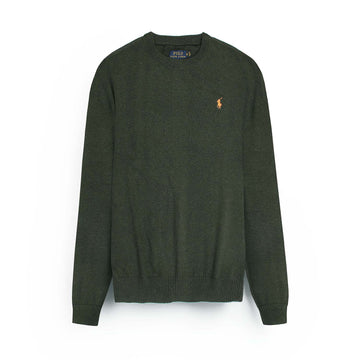 RL Crew neck Cotton Sweater (blackish olive green)