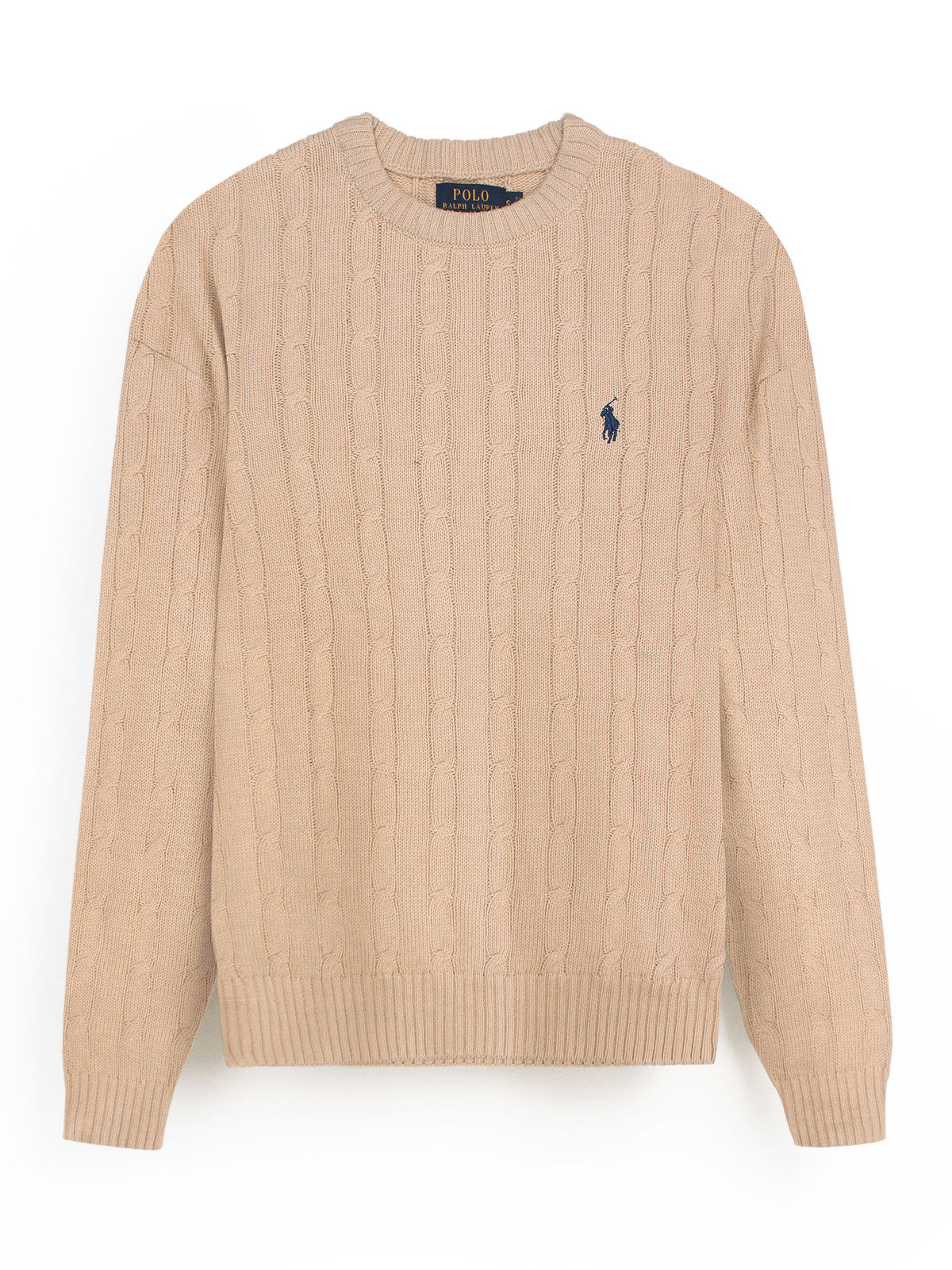 RL Cable-Knit Cotton Sweater (cream)