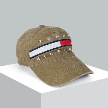 Th Cap Emb Brown