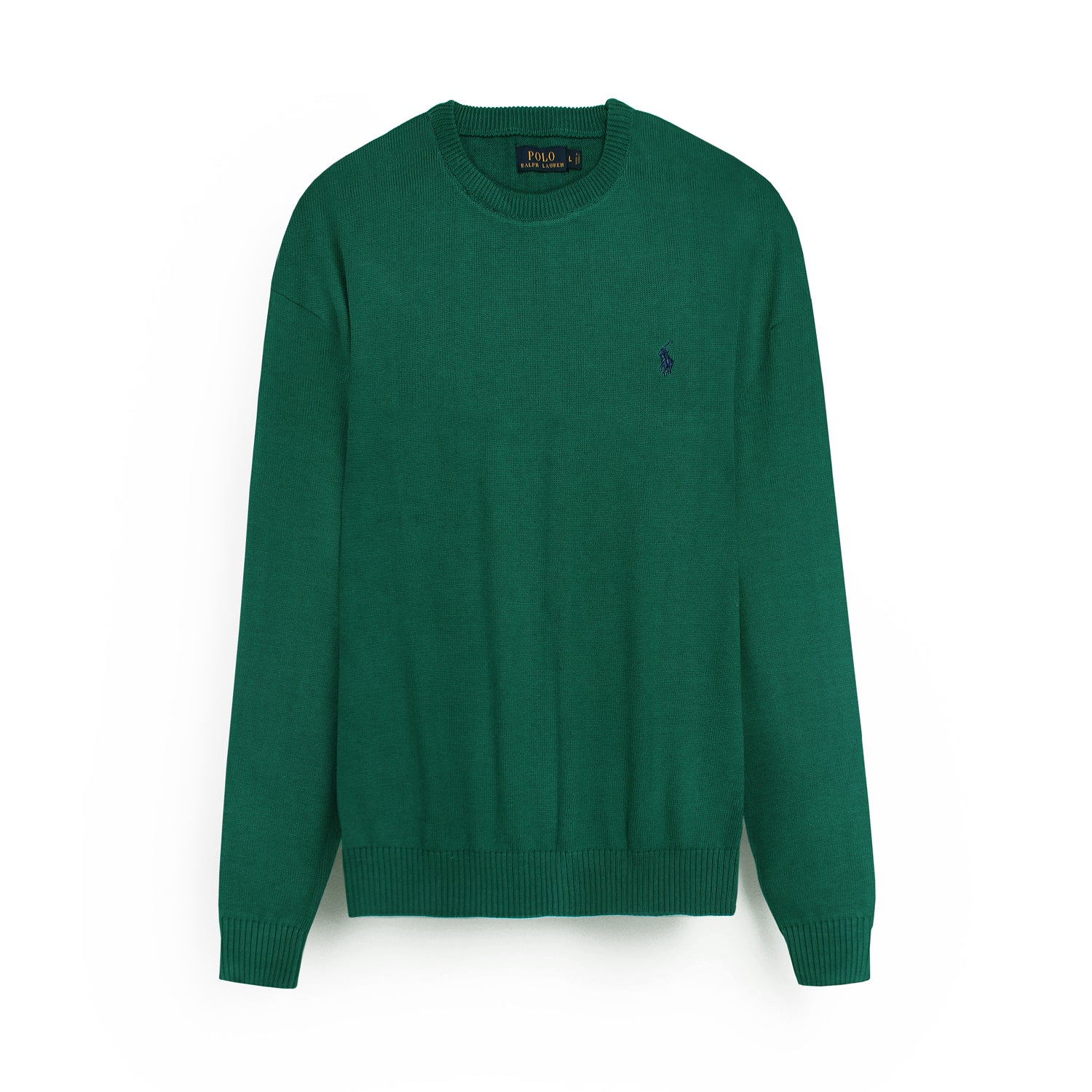 RL Crew neck Cotton Sweater (British green)