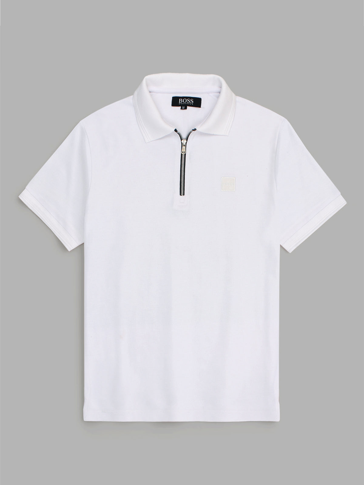 Hb zip polo-white