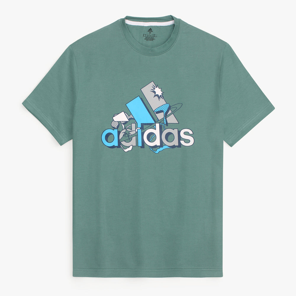 ADS Printed tshirt-aqua blue