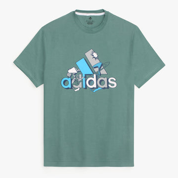 ADS Printed tshirt-aqua blue