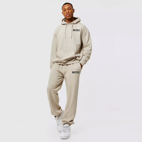 Hb fleece tracksuit (beige)