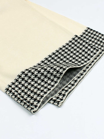 The Heritage Houndstooth 3-Piece Knit Set (Cream)
