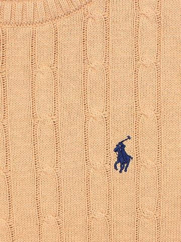 RL Cable-Knit Cotton Sweater (tan)