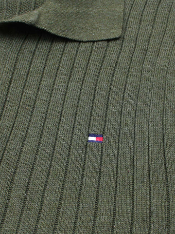 Th knit polo- olive green