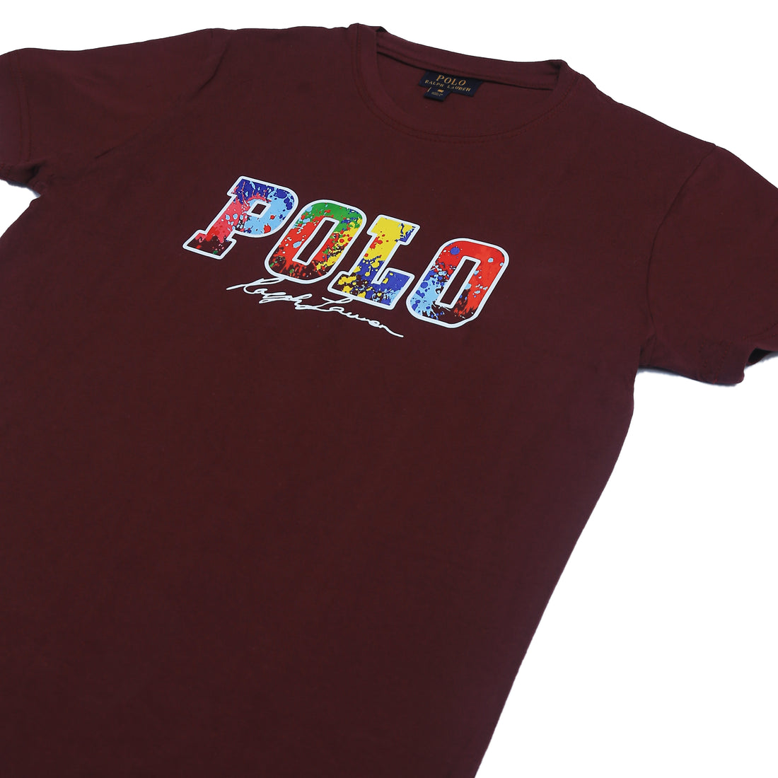 PRL printed T Shirt-maroon