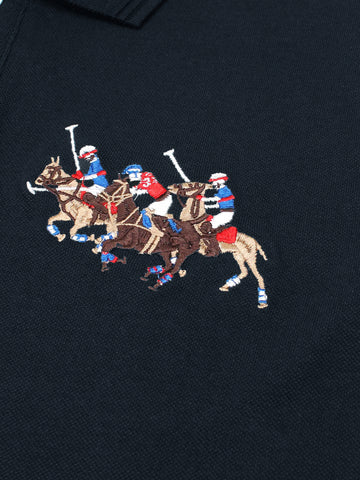 RL triple pony polo-Navy blue