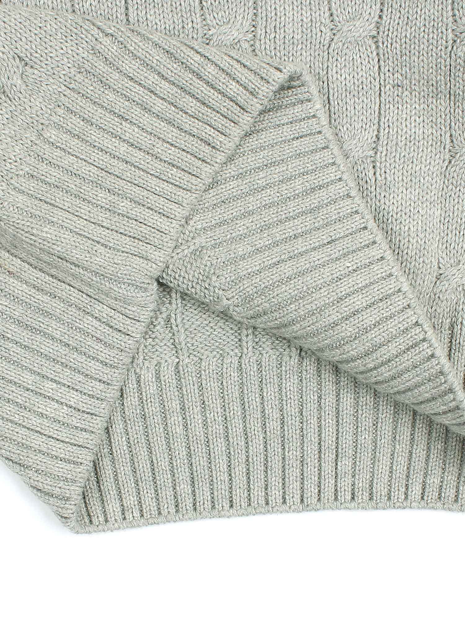 Brandahub sweaters RL Cable-Knit Cotton Sweater (light heather grey)