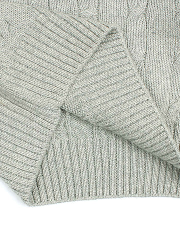 Brandahub sweaters RL Cable-Knit Cotton Sweater (light heather grey)