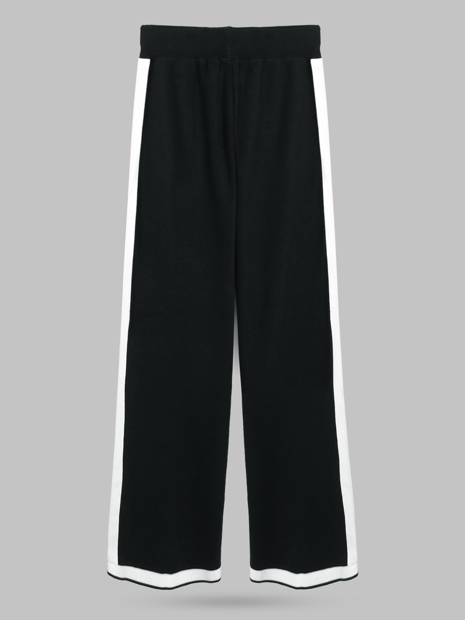 The Commodore Tipped Knit Blazer Set (black)
