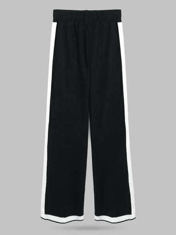 The Commodore Tipped Knit Blazer Set (black)