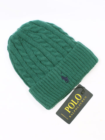 brandahub caps free size Rl Cable Knit Beanie (bottle green)
