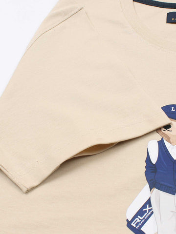 Brandahub T-shirts PRL bear T Shirt-beige