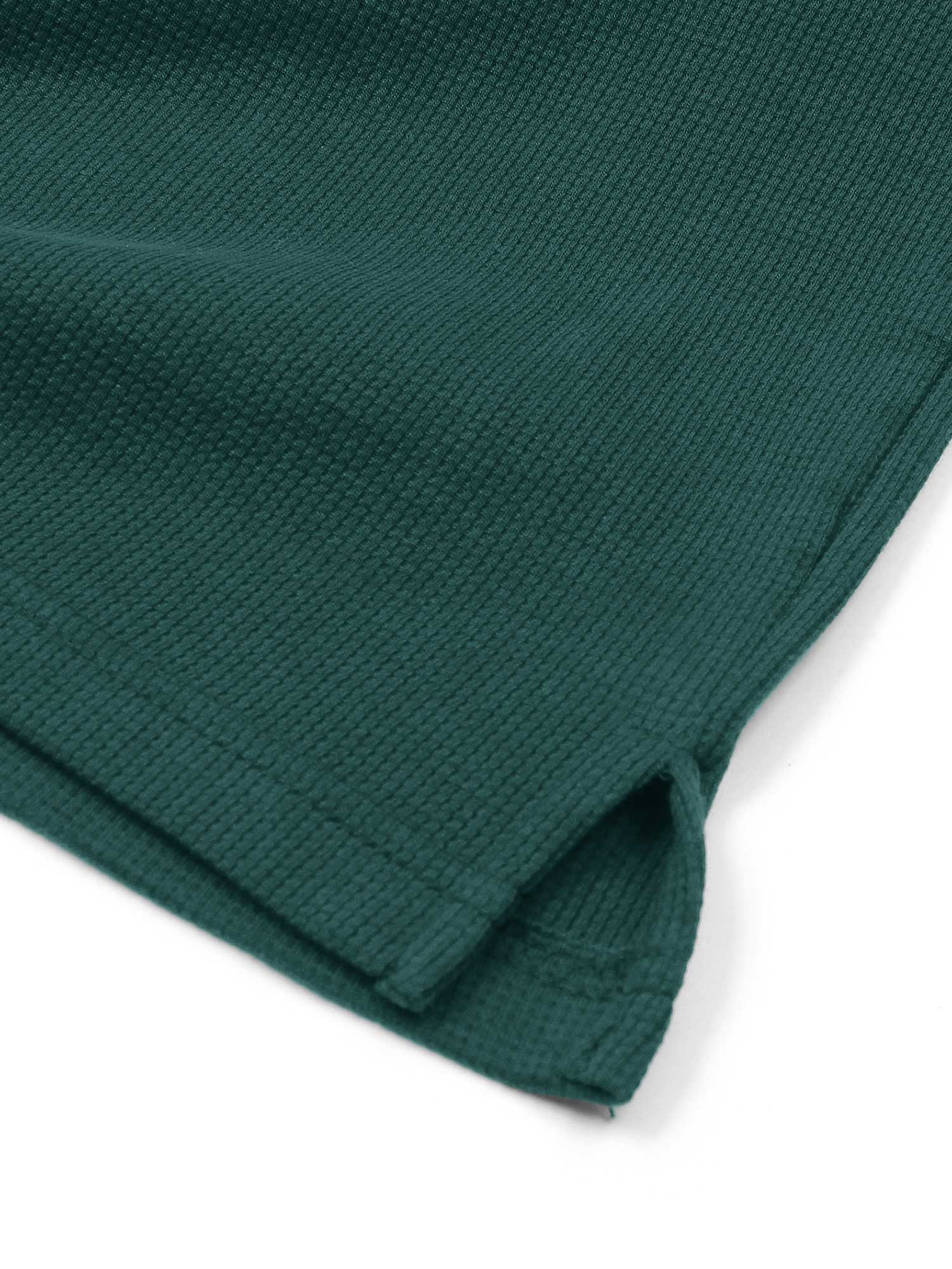 Brandahub polo shirts Premium Zr Waffle knit johnny collar polo-(british green)