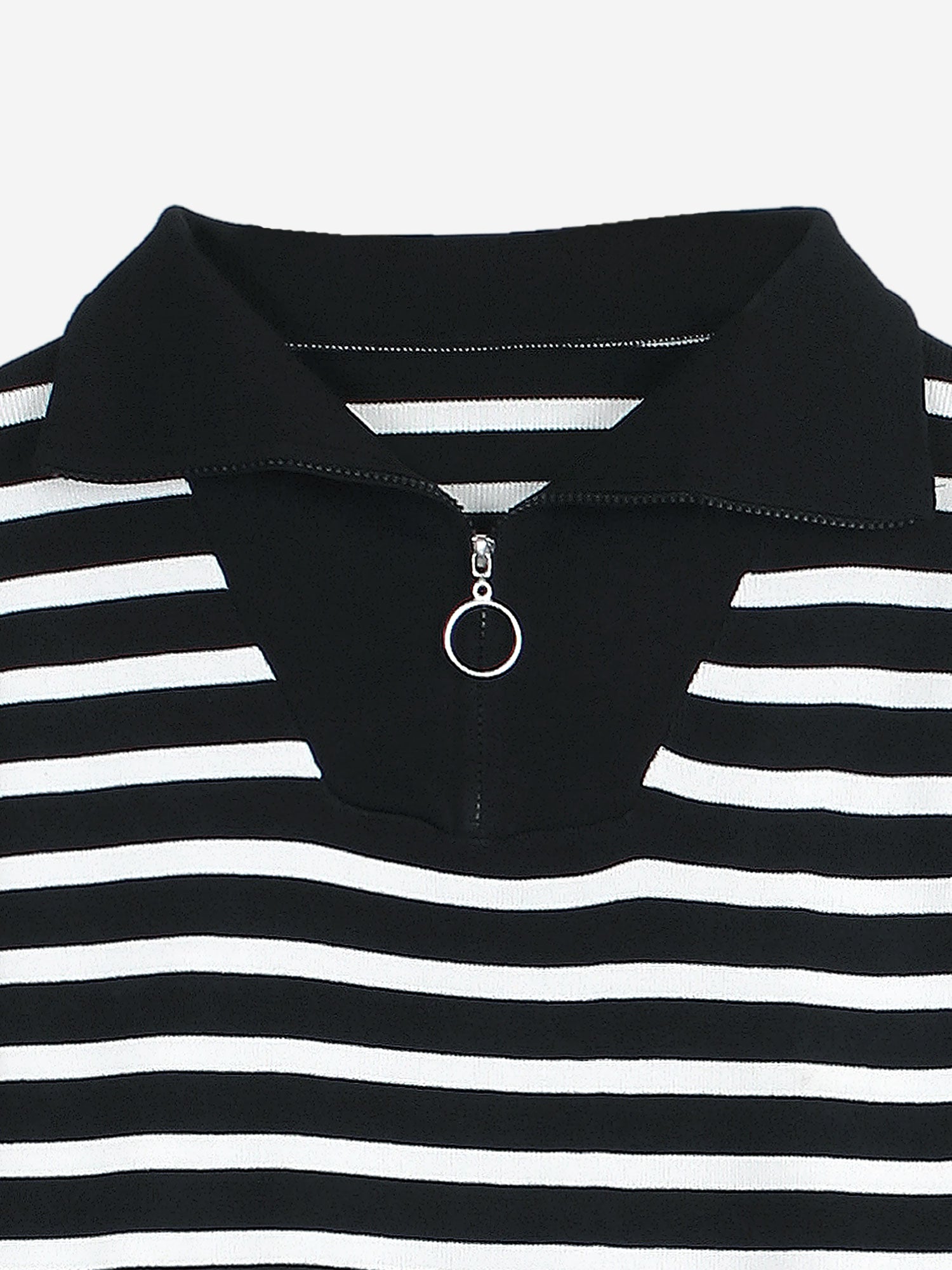 The Riviera Half-Zip Striped Knit Set