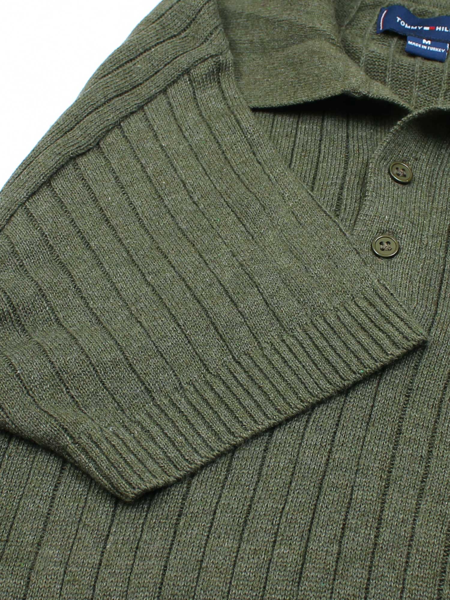 Th knit polo- olive green