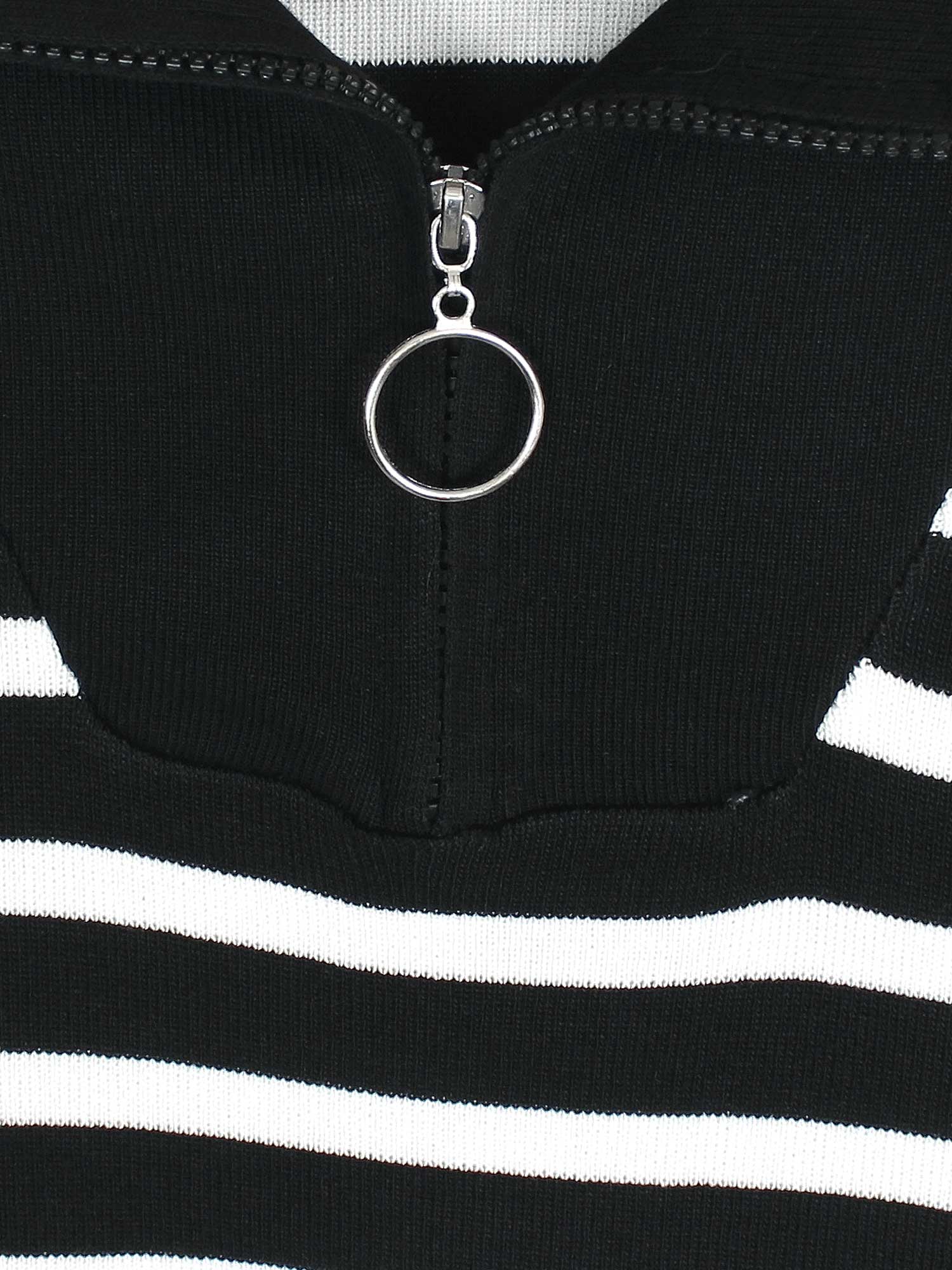 The Riviera Half-Zip Striped Knit Set