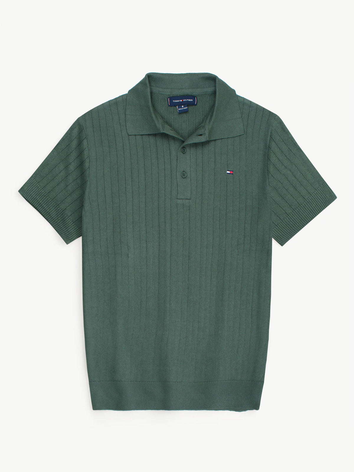 Th knit polo- British green