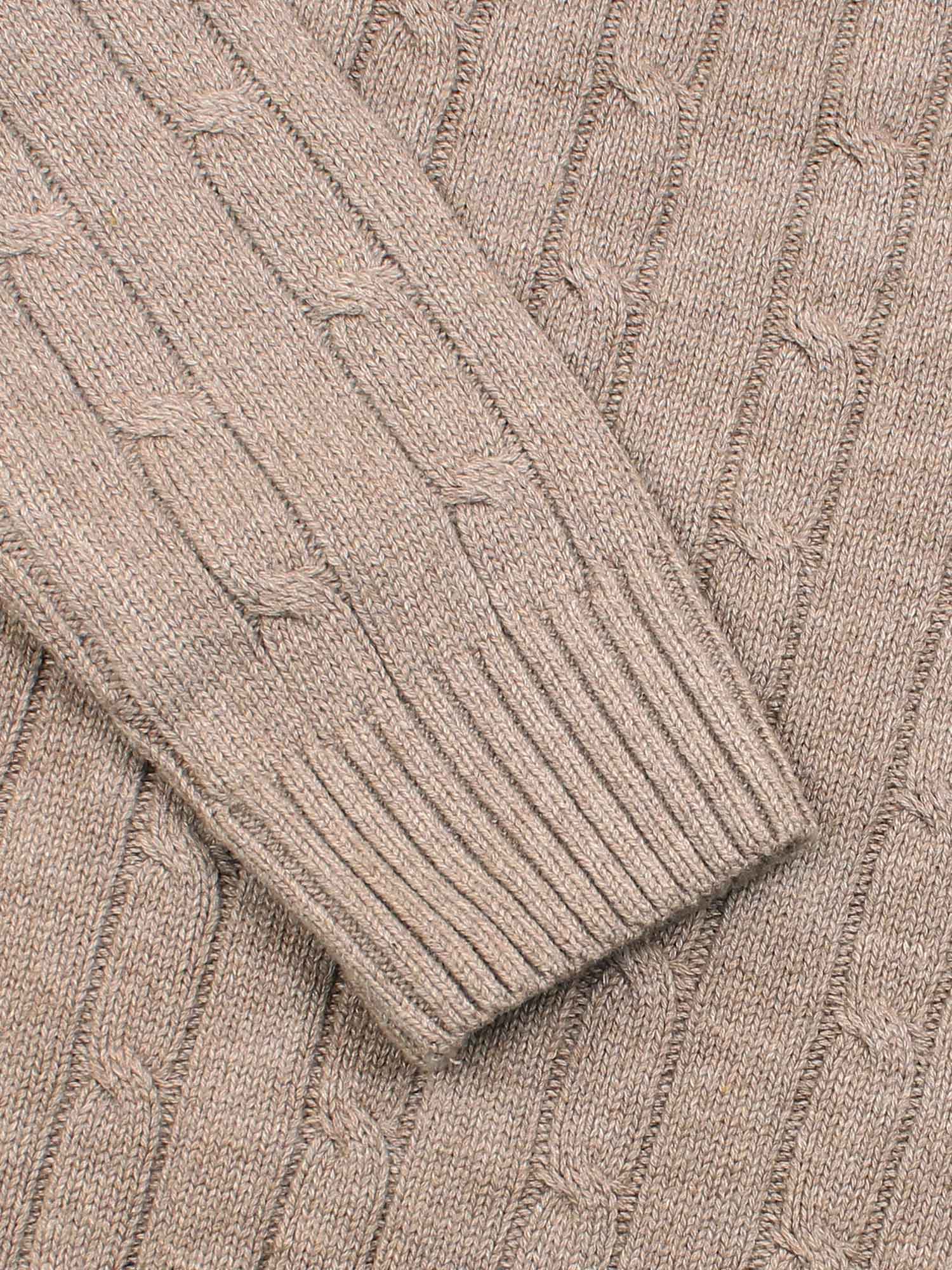 RL Cable-Knit Cotton Sweater (taupe)