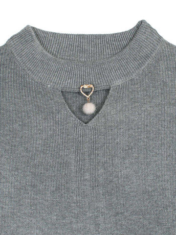 The Sweetheart Ribbed Knit Set (grey)