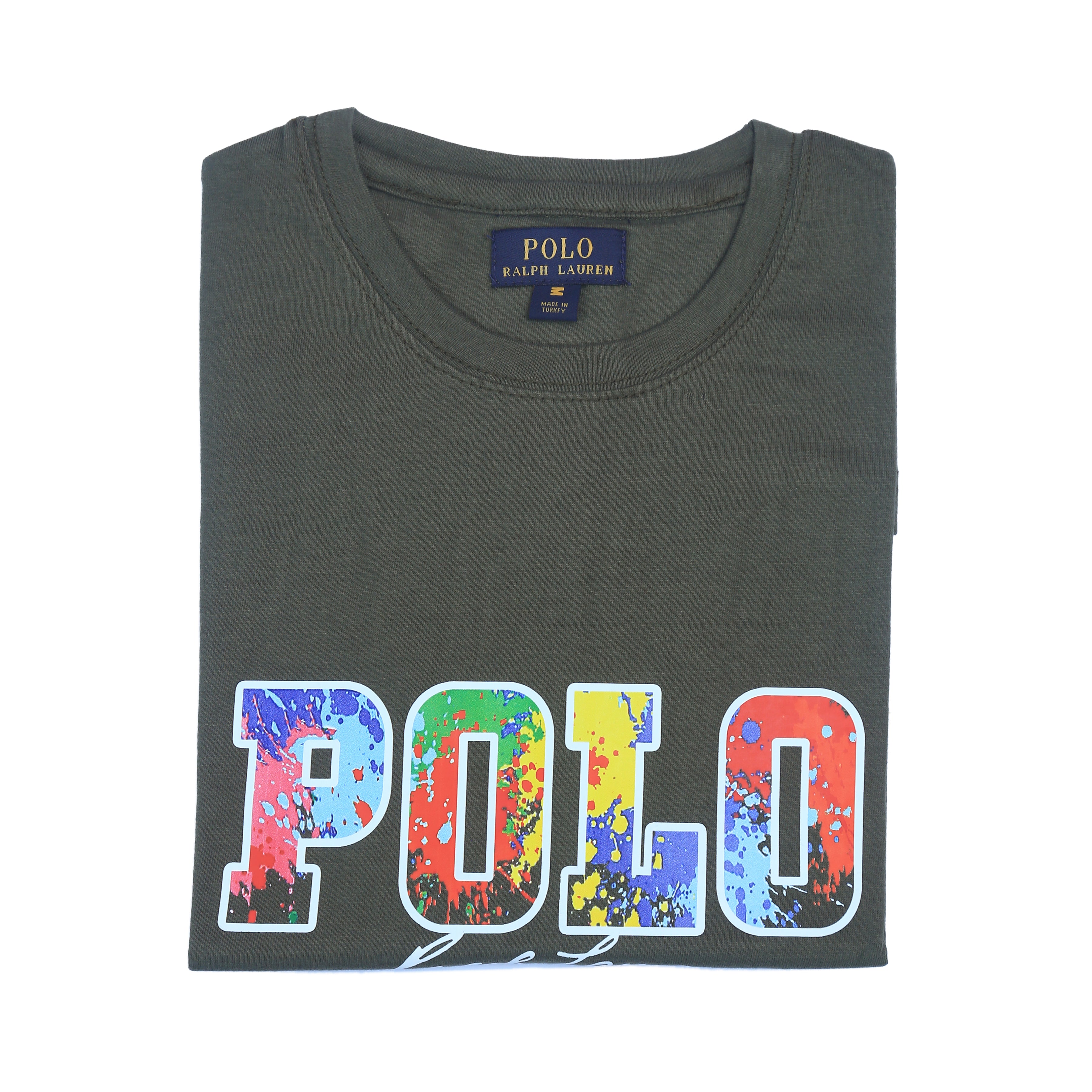 PRL printed T Shirt-olive green - brandahub