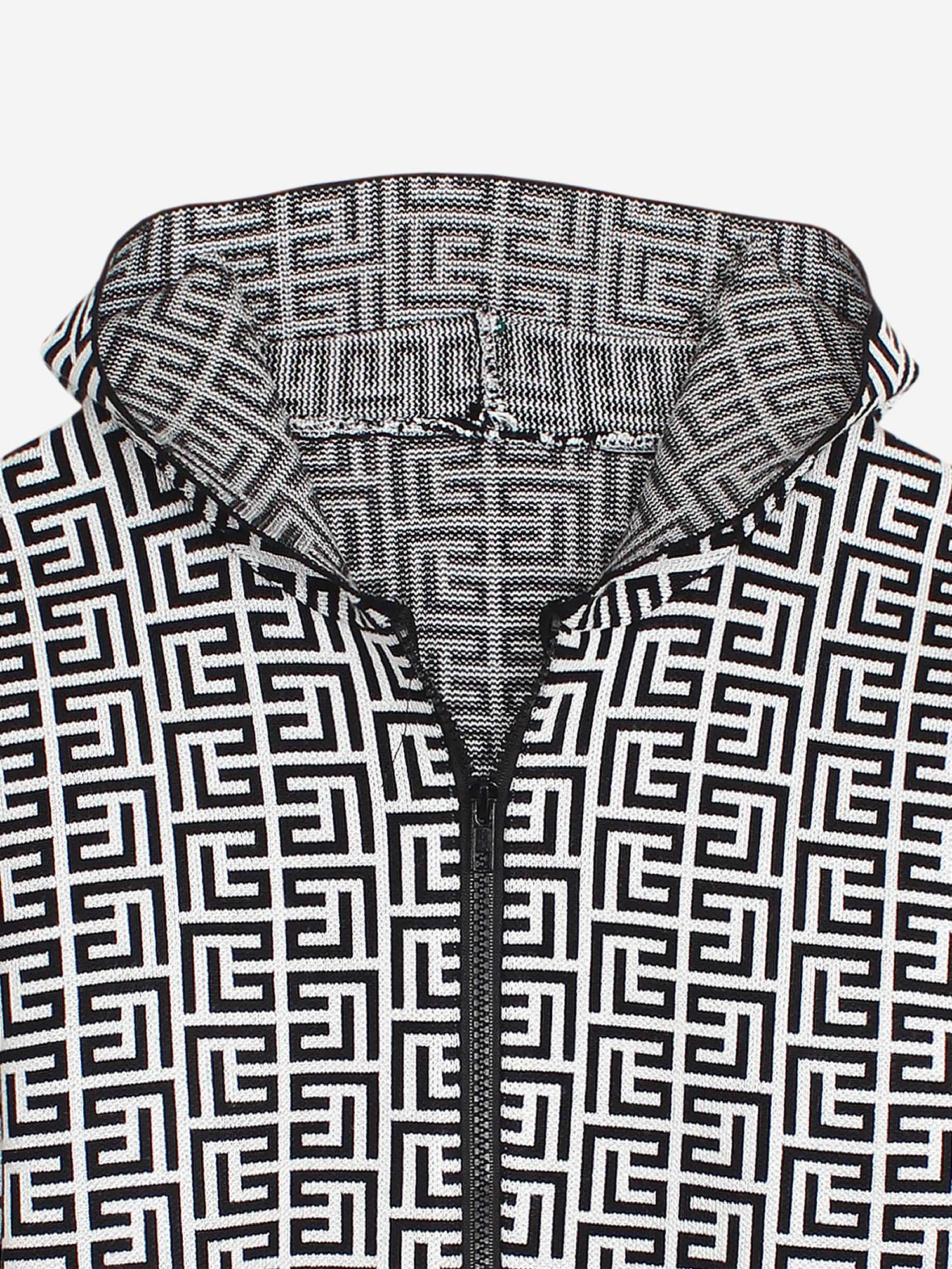 The Labyrinth Monogram Knit Set (Black & White)