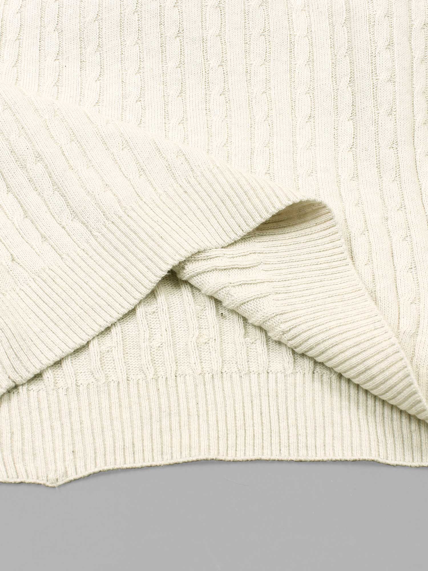 Brandahub polo shirts RL cable knit polo-Off White