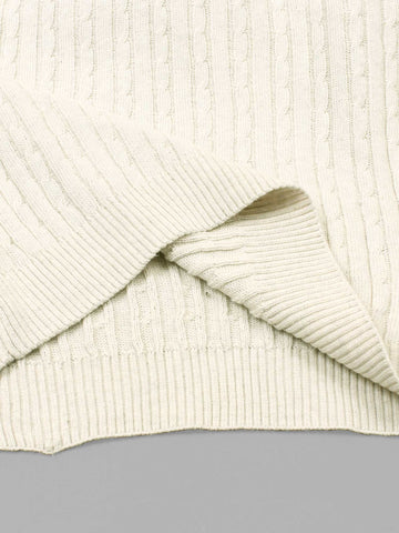 Brandahub polo shirts RL cable knit polo-Off White