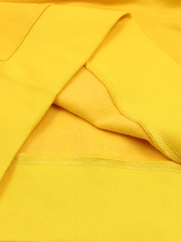 premium Rl triple pony Fleece hoodie (yellow)