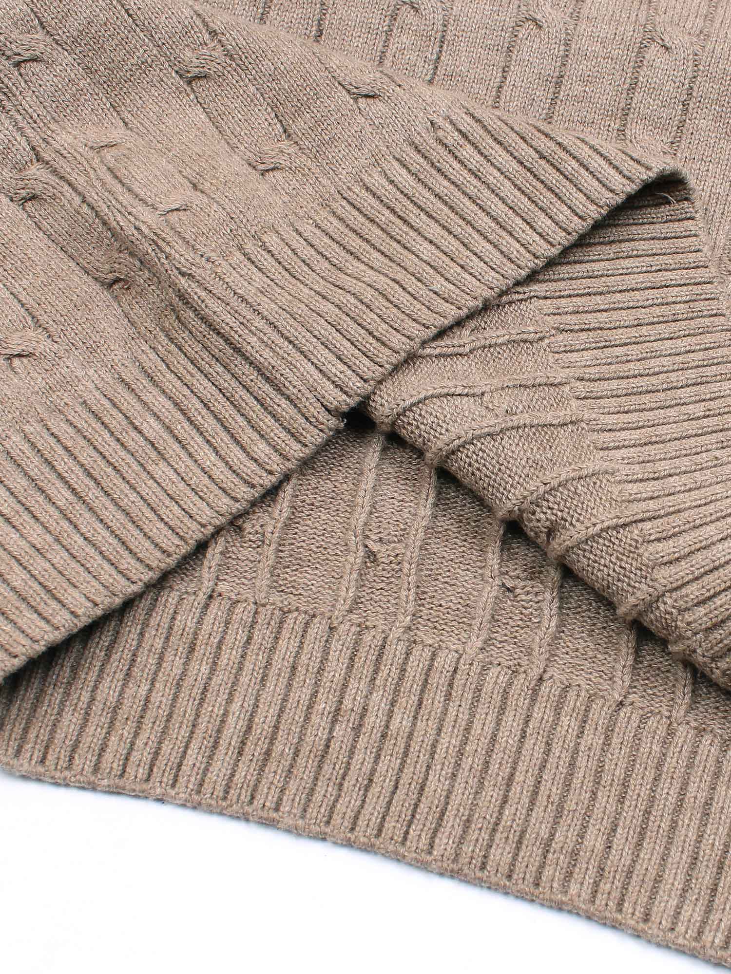 RL Cable-Knit Cotton Sweater (taupe)