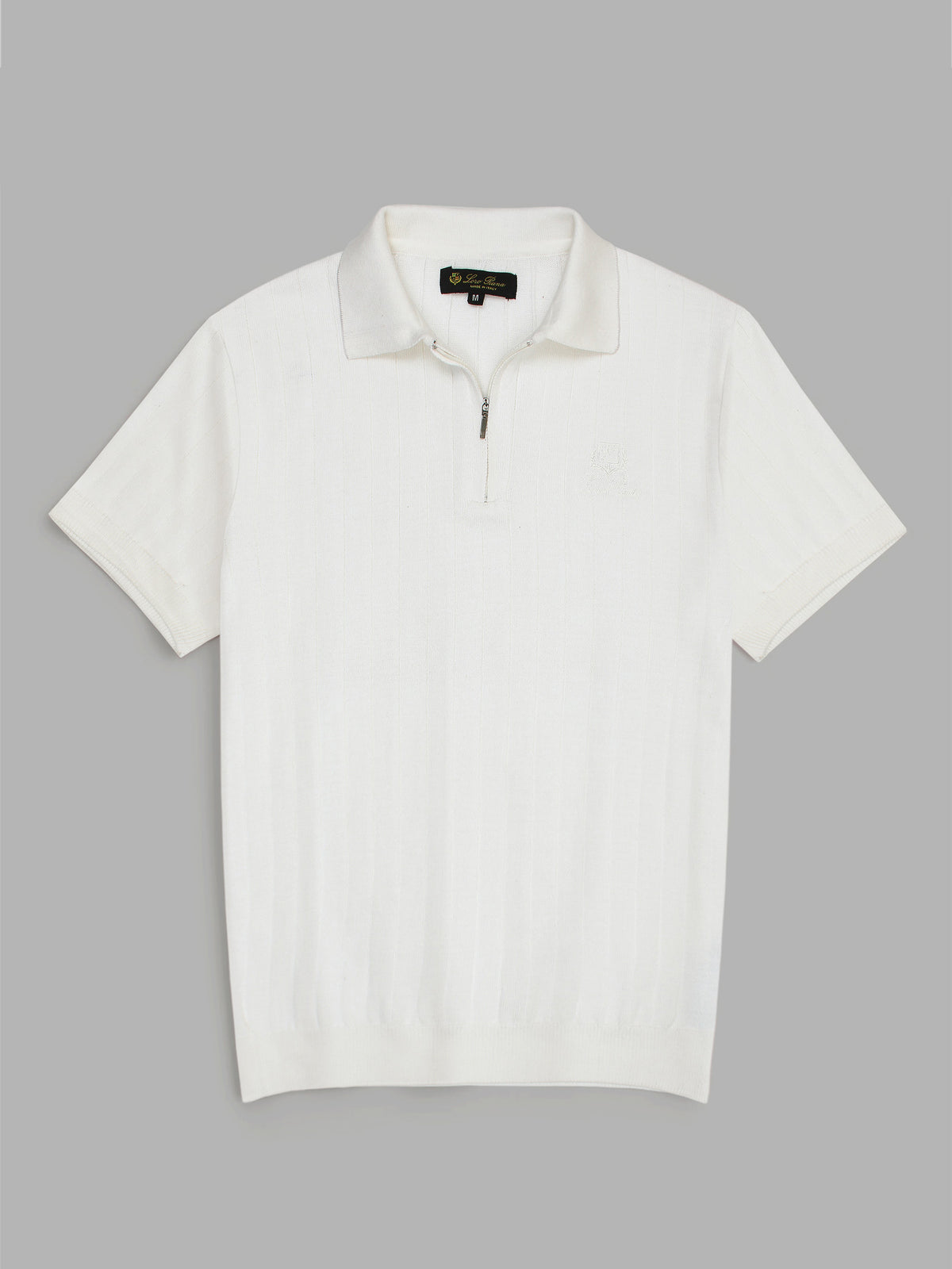 LP knit polo-white