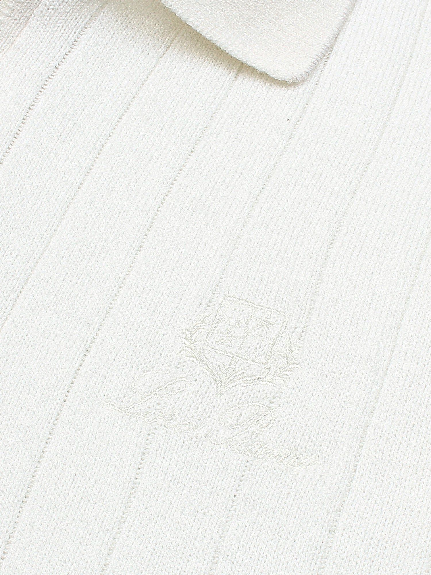 LP knit polo-white